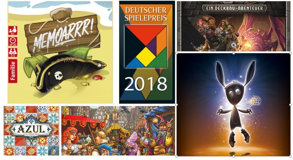 Familienspiele vom Deutschen Spielepreis 2018